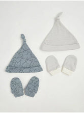 Elephant Newborn Hats and Scratch Mitts Set 2 Pack