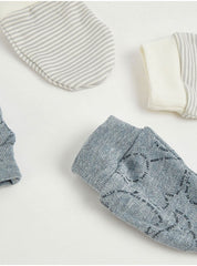 Elephant Newborn Hats and Scratch Mitts Set 2 Pack
