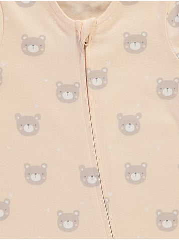 Pastel Bear Zip Fasten Sleepsuits 3 Pack Pastel Bear Zip Fasten Sleepsuits 3 Pack