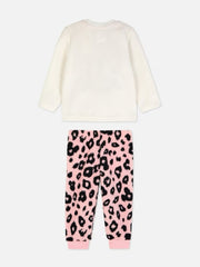 Baby Girls Disney Minnie Mouse Animal Print Fleece Suit