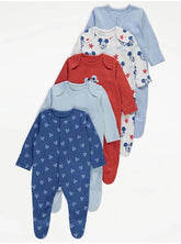 Disney Mickey Mouse Sleepsuits 5 Pack