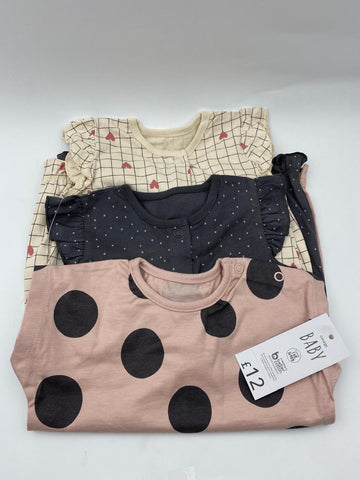 George Frill Rompers 3 Pack George Frill Rompers 3 Pack