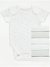 Grey Star Short Sleeve Bodysuits 7 Pack