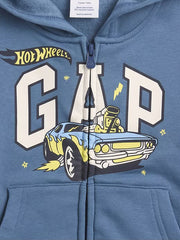 Blue Hot Wheels Relaxed Logo Zip Hoodie