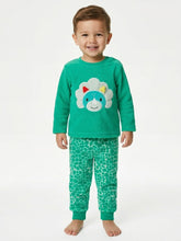 Boys Green Dinosaur Fleece Pyjama Set