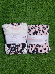 Baby Girls Disney Minnie Mouse Animal Print Fleece Suit
