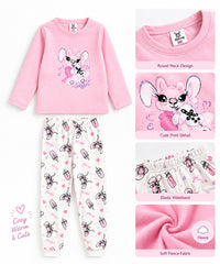 Primark Disney Stitch & Angel Girls Pink Pyjama Set