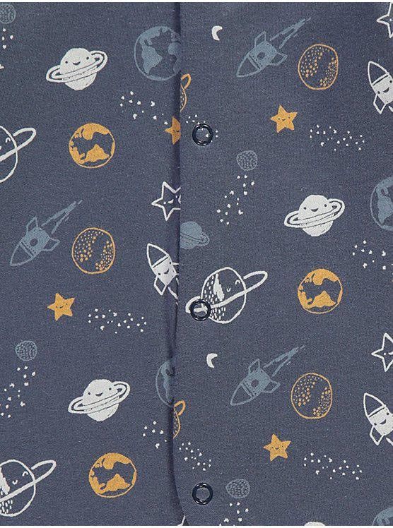 Blue Space Star Sleepsuits 3 Pack