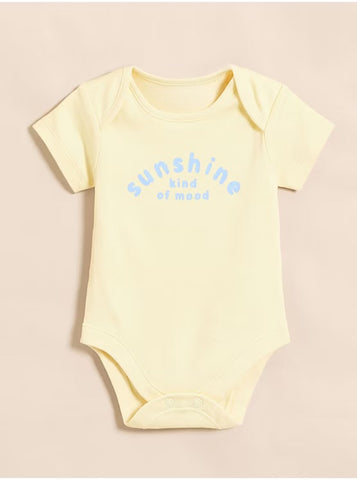 Little Angels Pastel Fun Sunshine Bodysuits 5 Pack
