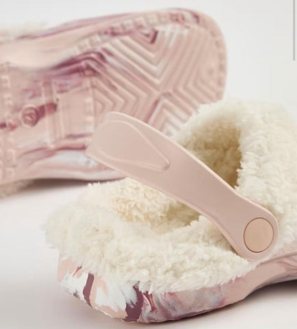 Multi  Faux Fur Lined Clogs