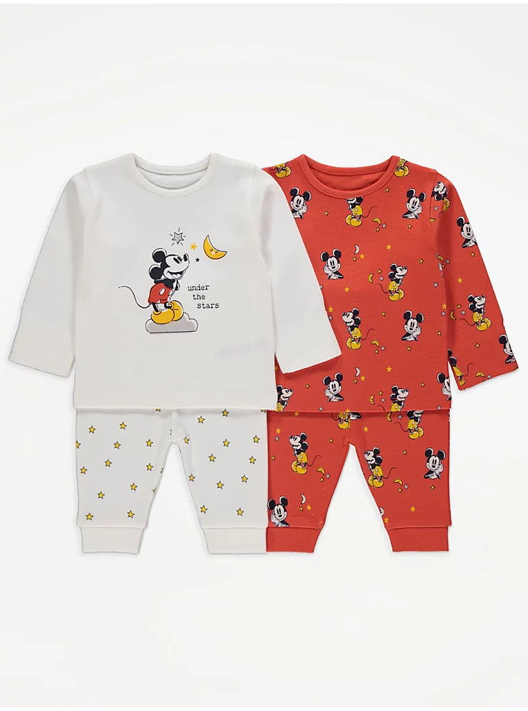 Disney Mickey Long Sleeve Pyjamas 2 Pack