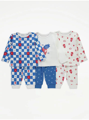 Marvel Spidey & Friends Long Sleeve Pyjamas 3 Pack