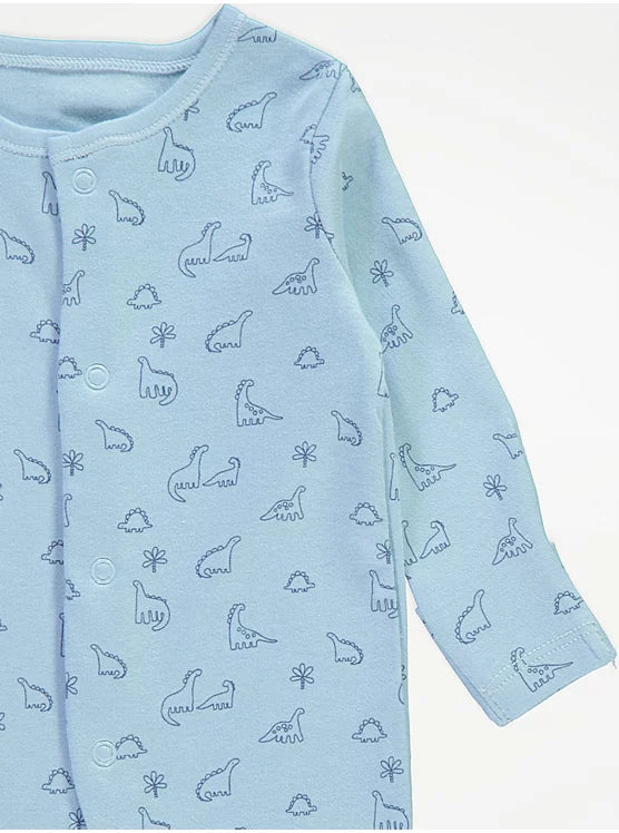 Blue Dinosaur Sleepsuits 3 Pack