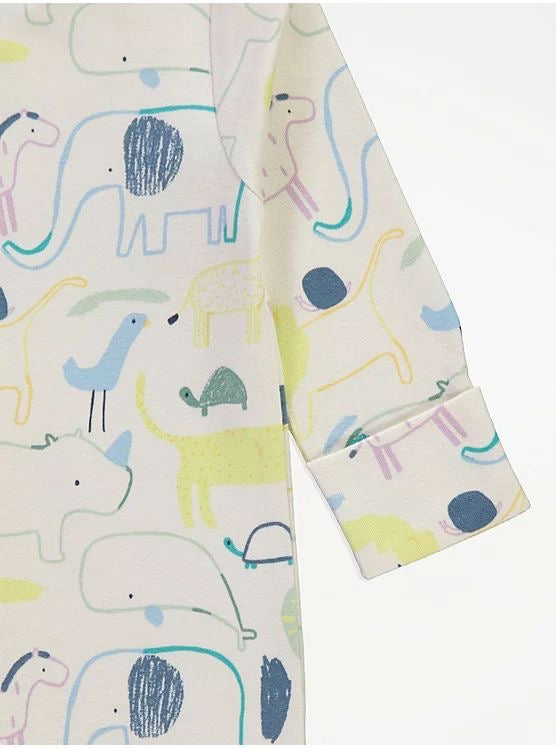 Safari Animal Sketch Sleepsuits 3 Pack