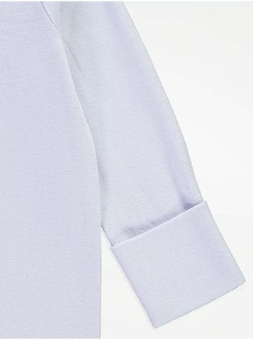 Blue Gingham Floral Long Sleeve Sleepsuits 3 Pack