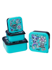 Smiggle Printed Stainless Steel Bottle and Nesting Snack Container Set