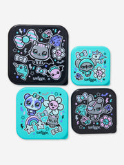 Smiggle Printed Stainless Steel Bottle and Nesting Snack Container Set