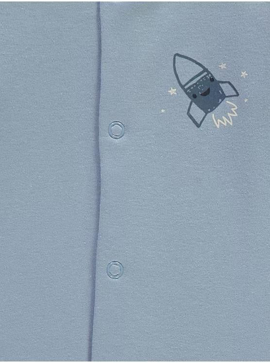 Blue Space Star Sleepsuits 3 Pack
