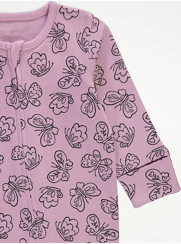 Cute Animals Zip Fasten Sleepsuits 3 Pack