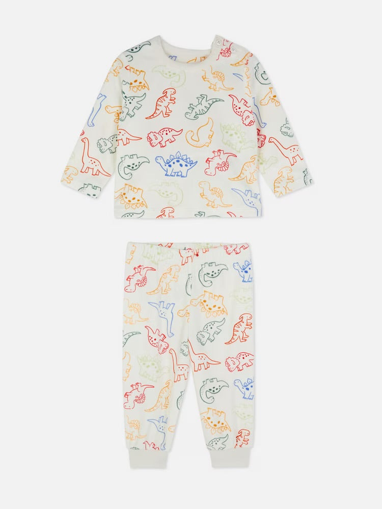 Dino Printed Cosy Pyjamas