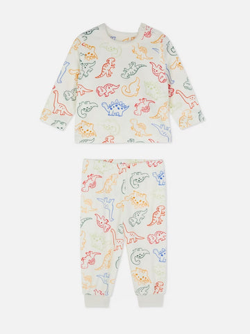 Dino Printed Cosy Pyjamas