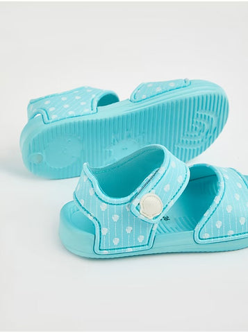 Aqua Seashell Strap Sandals