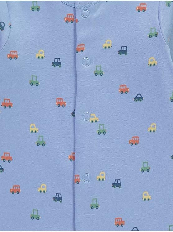 Vehicle Long Sleeve Footless Sleepsuits 3 Pack