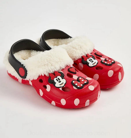 Minnie Faux Fur Lined Clogs