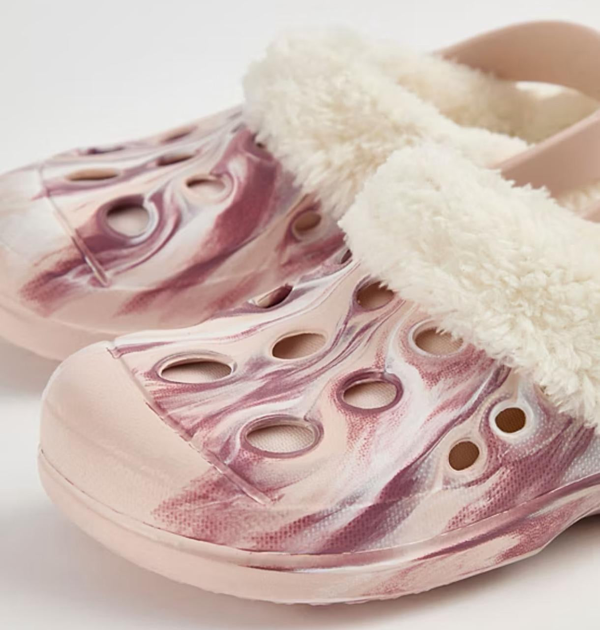 Multi  Faux Fur Lined Clogs