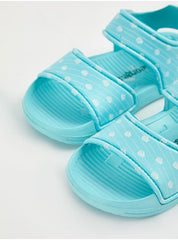 Aqua Seashell Strap Sandals