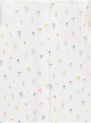 Blue Gingham Floral Long Sleeve Sleepsuits 3 Pack