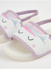 Pastel Unicorn Light Up Back Strap Sliders