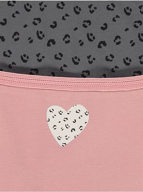 Animal Print Heart Shorts 7 Pack
