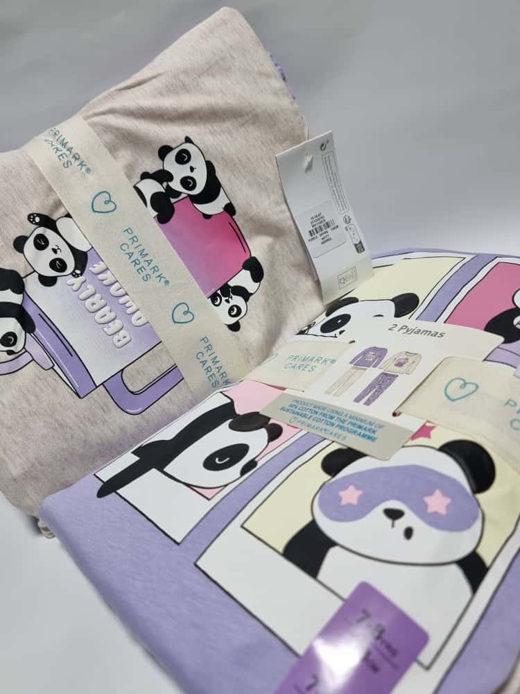 2pk Printed Panda Pajamas