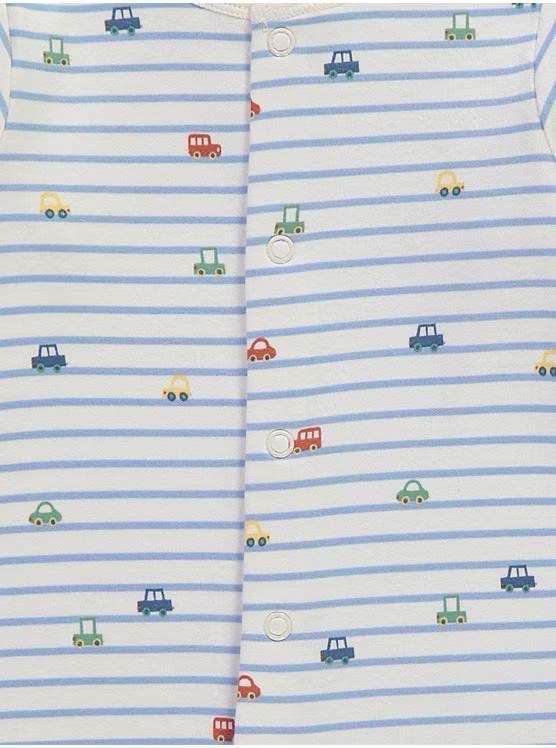 Vehicle Long Sleeve Footless Sleepsuits 3 Pack