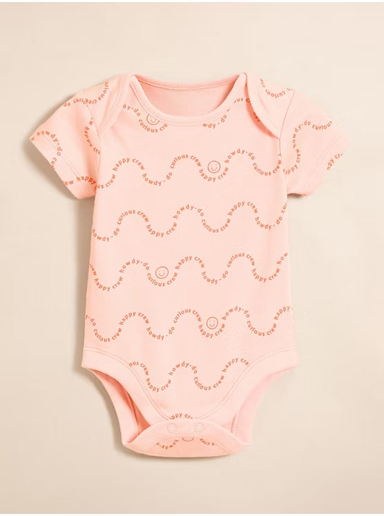 Little Angels Pastel Fun Sunshine Bodysuits 5 Pack