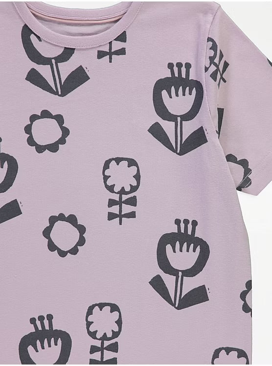Pastel Floral Short Sleeve Pyjamas 2 Pack