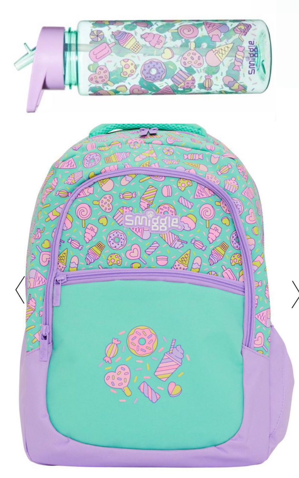 Smiggle Donut Candy Backpack And Bottle Set