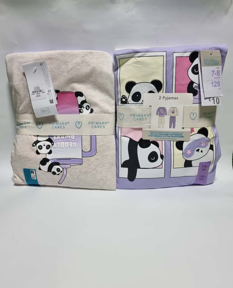 2pk Printed Panda Pajamas