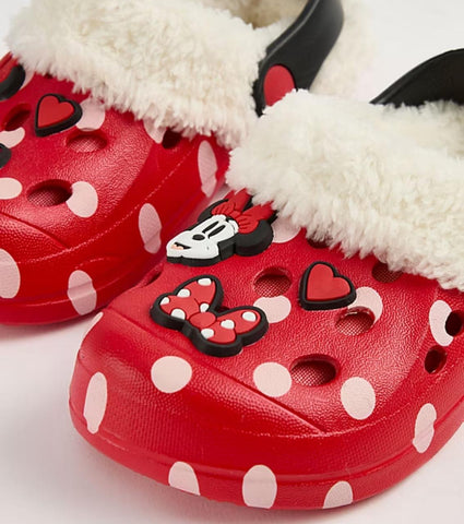 Minnie Faux Fur Lined Clogs