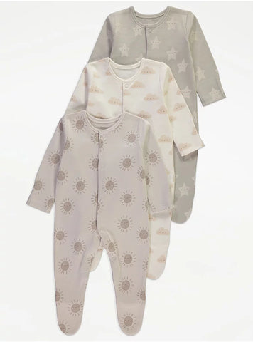 Cute Kind Sleepsuits 3 Pack