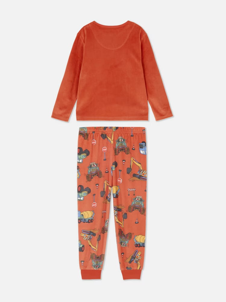 Digger Graphic Cosy Pyjamas
