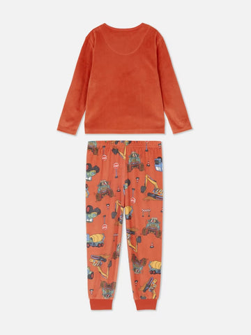 Digger Graphic Cosy Pyjamas