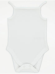 White Strappy Sleeveless Bodysuits 3 Pack