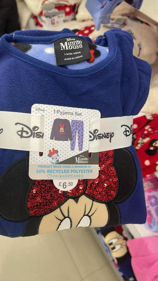 Fleece Minnie Pyjamas Set Primark