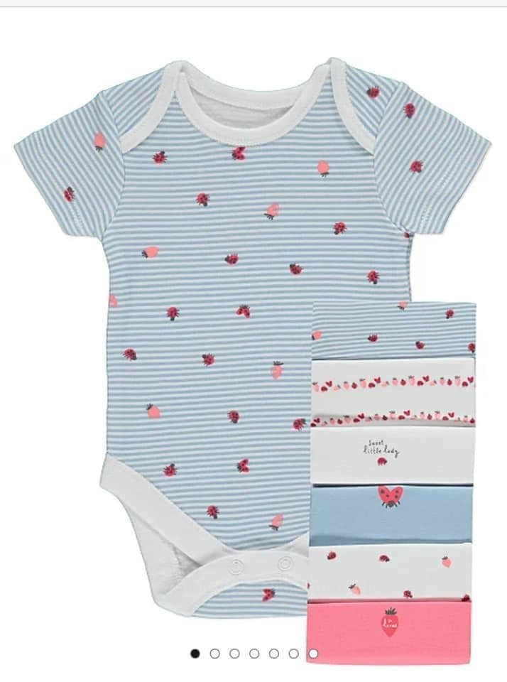 Blue bees Short Sleeve Bodysuits 7 Pack