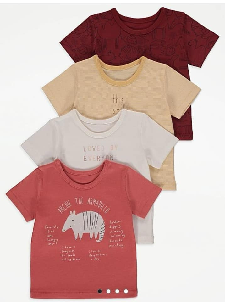 Safari Animal T-Shirts 4 Pack