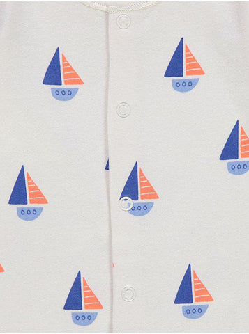 Assorted Boat Sleepsuit Rompers 3 Pack