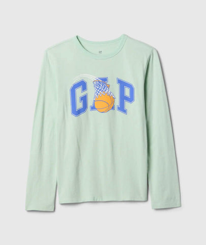 Basket Ball Print Logo T-Shirt Gap