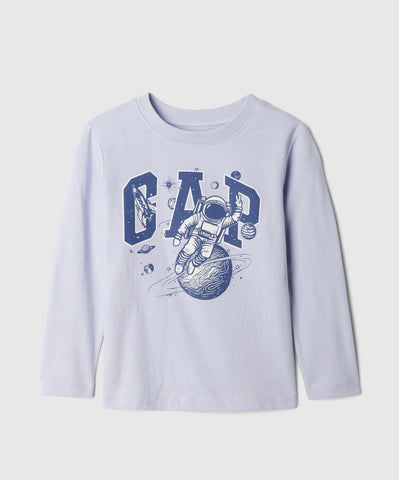 Astronaut Print Logo Full Sleeve Shirt Gap